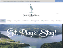 Tablet Screenshot of norrislandingmarina.com